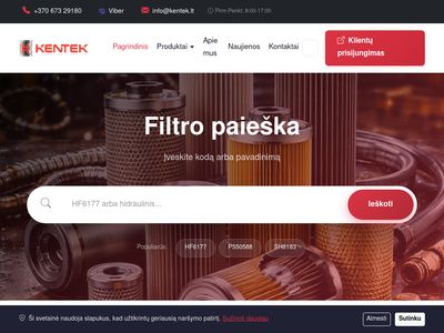 KENTEK Lietuva | Didžiausias filtrų tiekėjas industrialiniai