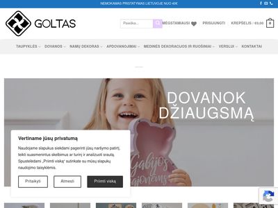 Goltas Taupyklių Parduotuvė Internete  www.goltas.lt