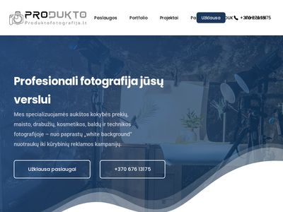 Produktų, prekių ir paslaugų fotografija, svetainei | Produkto