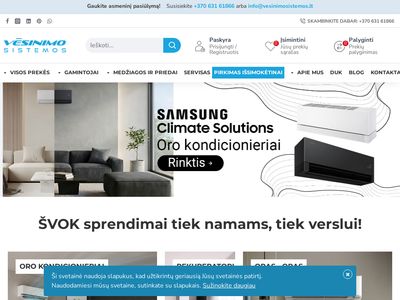 Šilumos siurbliai, rekuperatoriai, oro kondicionieriai –