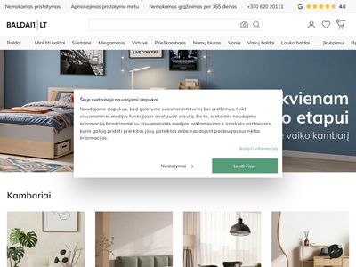 Tūkstančiai baldų internetu jūsų namams | Baldai1.lt