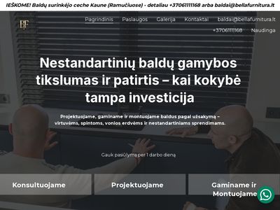 Nestandartinių baldų gamyba | Virtuvės baldų gamyba | Bella