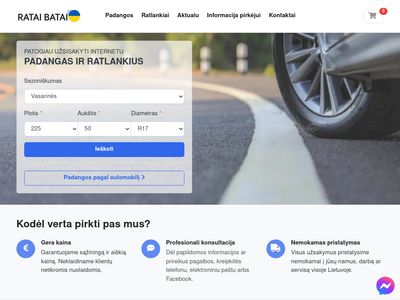 Padangos ir ratlankiai internetu pigiau ➡️ rataibatai.lt