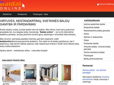 Virtuvės, nestandartinių, vonios, svetainės baldų pasiūlymai |