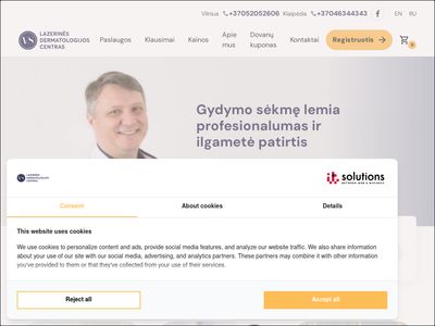 Odos ligų, nagų grybelio, celiulito, skausmo gydymas lazeriu –