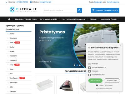 Filtera.lt – Rekuperatorių filtrai internetu  www.filtera.lt