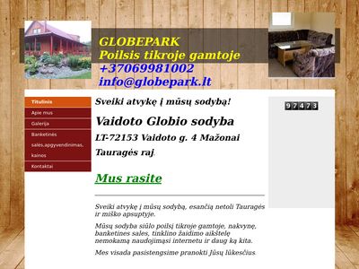 Globepark, Globegas – Titulinis  globepark.lt
