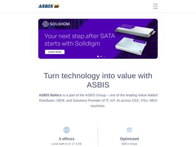 Sveiki atvykę į „ASBIS Vilnius”  www.asbis.lt
