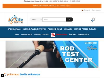Ažūklė – Žvejybos reikmenys internetu  azukle.lt