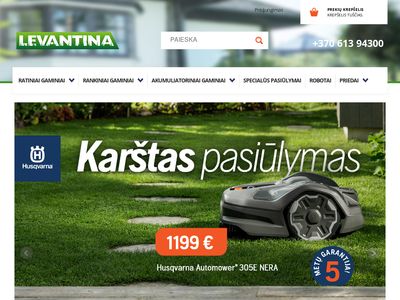 Sodo ir miško technikos parduotuvė  www.levantina.lt