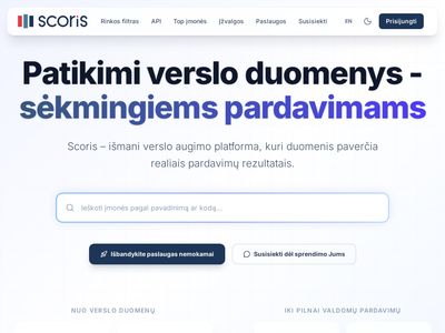 Scoris – Išsami Lietuvos įmonių duomenų baz