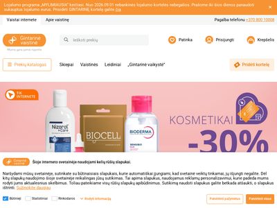 Vaistai internetu | Gintarinė  www.gintarine.lt