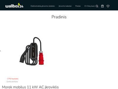 Elektromobilių įkrovimo stotelės, įkrovimo kabeliai – Wallbox24