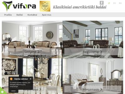 Vifora | Klasikiniai amerikietiški baldai  www.baldaisvetaines.lt