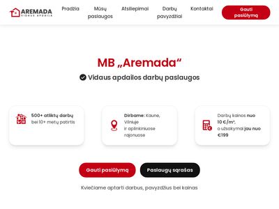 Vidaus apdailos darbai Kaune – Aremada.lt  www.aremada.lt