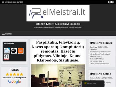 Paspirtukų, televizorių, kavos aparatų, kompiuterių remontas. Kase