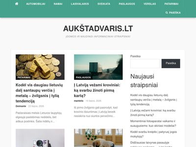 Auk&scaron;tadvaris.lt – ĮDOMŪS IR NAUDINGI INFORMACINIAI