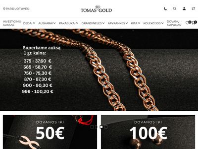 Tomas Gold ir Gold&Silver		  www.tomasgold.lt