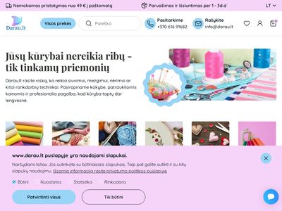 Audiniai, siuvimo reikmenys internetu | darau.lt  darau.lt