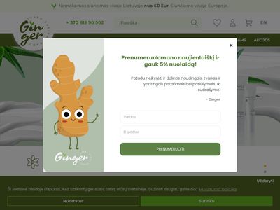 Ginger – Tvaru. Sveika. Skanu.  ginger.lt