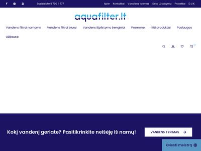 Vandens filtrai | Vandens filtravimo sistemos | Aqua Filter