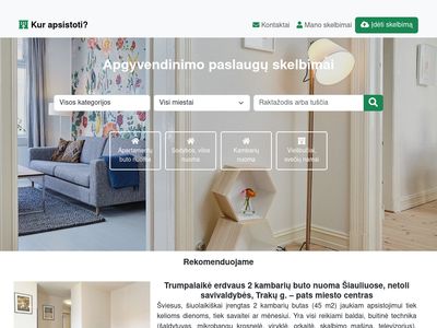 Kur apsistoti? – Apgyvendinimo paslaugų skelbimai