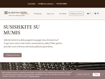 Kartono Dezes | Lietuva  www.kartonodezes.lt