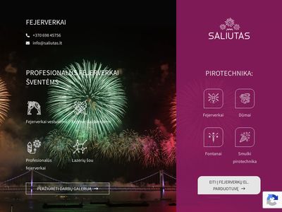Fejerverkai Internetu Pigiau | Kaune, Vilniuje | Saliutas.lt