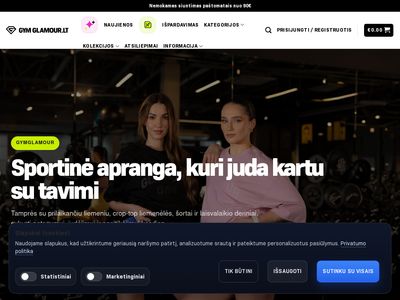 Gym glamour | Sportinė apranga moterims | TOP Tamprės sportui