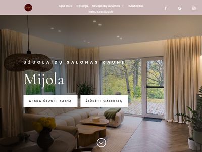 Užuolaidų salonas MIJOLA.LT Užuolaidos Kaune, Vilniuje, Visoje