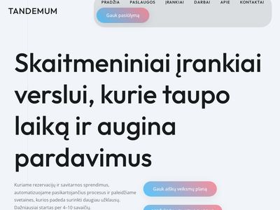 Kuriame nepamirštamas vartotojų patirtis | TANDEMUM
