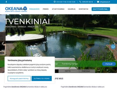 UAB "Okeana" – baseinų, pirčių, fontanų, tvenkinių į