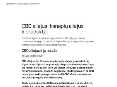 Ekologiška CBD Aliejaus Produkcija Lietuvoje – Venus CBD
