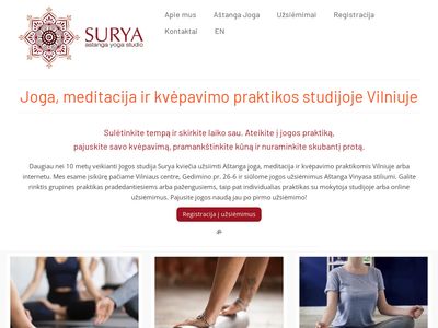 Joga Vilniuje pradedantiesiems ir pažengusiems – Jogos studija Surya