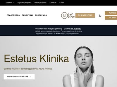 Estetus klinika Vilniuje ir Kaune | Lazerinė ir estetinė