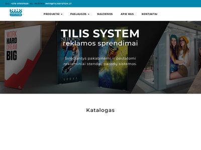 Reklaminiai stendai, parodų sistemos, spauda ant tekstilės
