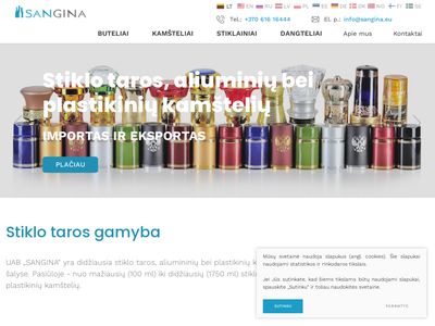 Stiklo tara Jūsų verslui – Sangina  sangina.eu