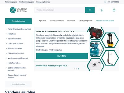 Vandens siurbliai, hidroforai, siurblių valdymo automatika | vandens-