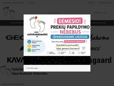 Vaikiskubatuoutlet.lt batai vaikams internetu pigiau
