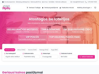 Kelionių agentūra kokybiškam poilsiui | 1000myliu.lt