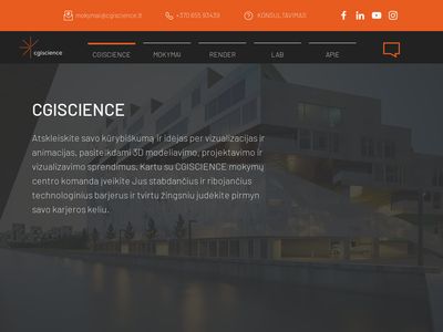 Specializuotas mokymų ir konsultavimo centras | CGISCIENCE