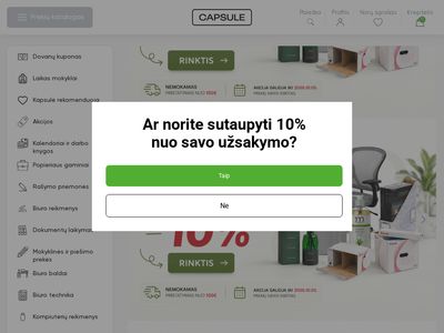 Biurocapsulė: biuro prekės, kanceliarija, knygos | capsule.lt