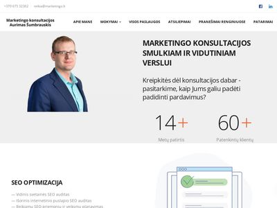 Rinkodaros konsultacijos Aurimas Šumbrauskis | Marketingo