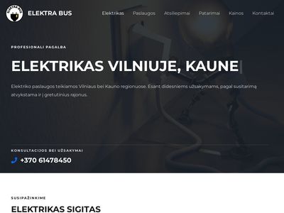 Elektrikas Vilniuje, Kaune | Elektriko Paslaugos  www.elektra-bus.lt