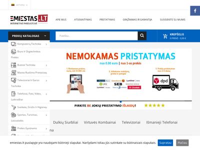Internetinė parduotuvė – Emiestas.lt  www.emiestas.lt