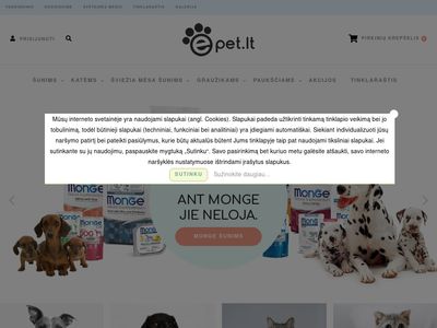 Gyvūnų prekės internetu , Greitas pristatymas !  epet.lt