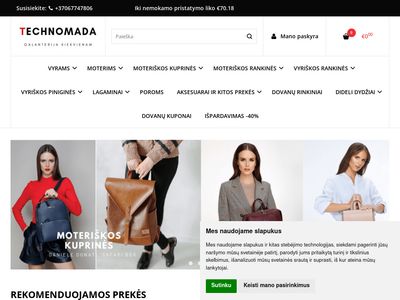 TECHNOMADA: Kuprinės, Piniginės, Moteriškos Rankinės, Laikrodžiai