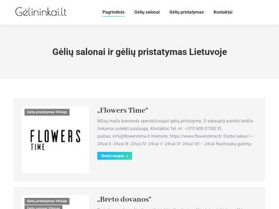 Gėlių salonai ir gėlių pristatymas Lietuvoje | Gelininkai.lt