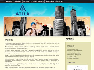 UAB Atela – statybos bei remonto darbai.  atela.lt