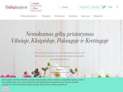 Gėlių kurjeris Klaipėdoje, Vilniuje – Nemokamas Gėlių Pristatymas